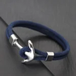 New Anchor Bracelet Men Grade A 4mm Milan Rope Marine Nautical Braclet Outdoors Sports Wrap Fabric Braslet  Accessories Hombre