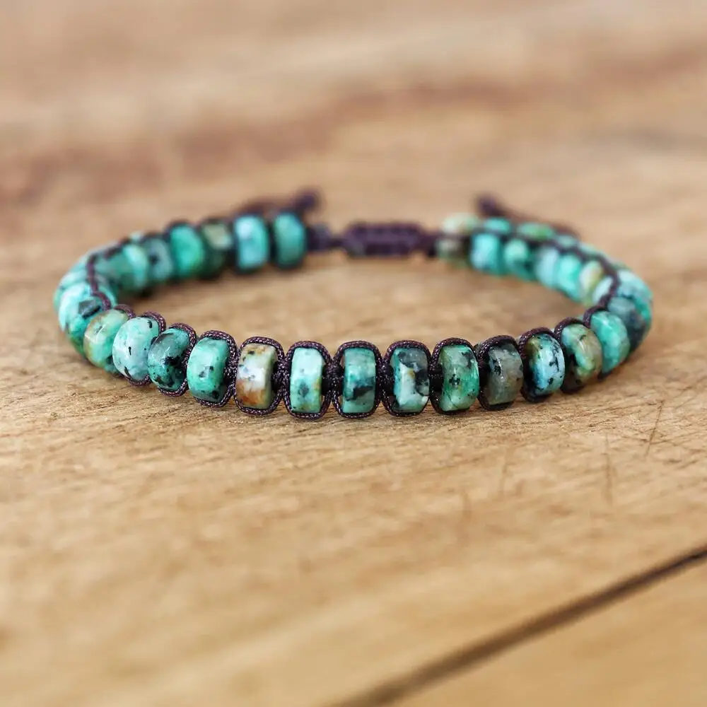 1729784247_353_3-6mm-African-Jasper-Beads-Braided-Bracelet-DIY-Handmade-Woven-Natural-Stone-Boho-Yoga-Charm-Bracele 3*6mm African Jasper Beads Braided Bracelet DIY Handmade Woven Natural Stone Boho Yoga Charm Bracelet Women Men Fashion Jewelry