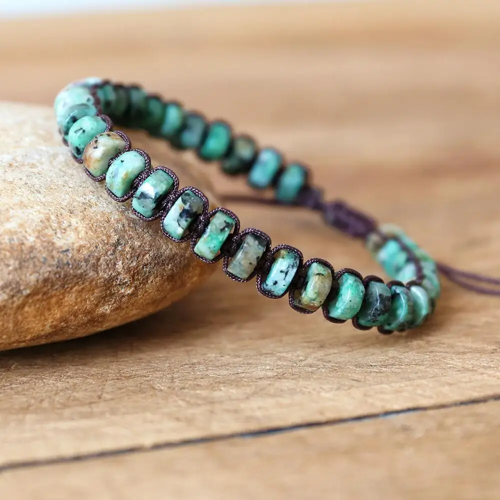 3-6mm-African-Jasper-Beads-Braided-Bracelet-DIY-Handmade-Woven-Natural-Stone-Boho-Yoga-Charm-Bracele 3*6mm African Jasper Beads Braided Bracelet DIY Handmade Woven Natural Stone Boho Yoga Charm Bracelet Women Men Fashion Jewelry