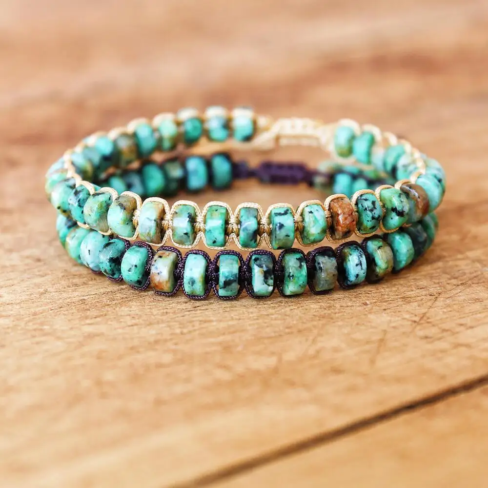 S9f0b3ab5691448e3a9b38ac9534cb08fw 3*6mm African Jasper Beads Braided Bracelet DIY Handmade Woven Natural Stone Boho Yoga Charm Bracelet Women Men Fashion Jewelry